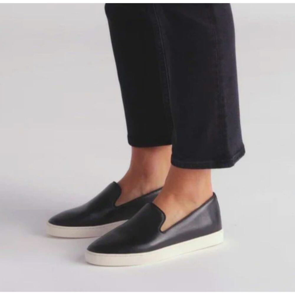 Birdies The‎ Swift Slip On Loafers Womens 11 Black Leather Casual Comfort Preppy